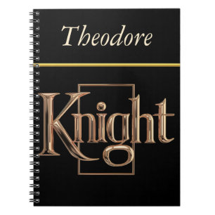 De nobele ridder luxe embleem notitieboek