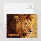 De Noble Lion-foto Briefkaart (Voorkant / Achterkant)