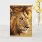De Noble Lion-foto Kaart (Gele Bloem)