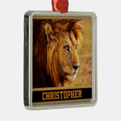 De Noble Lion-foto Metalen Ornament (Rechts)