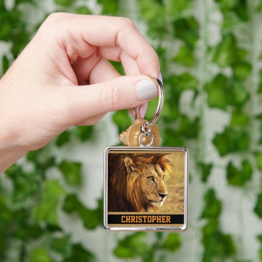 De Noble Lion-foto Sleutelhanger (Hand)