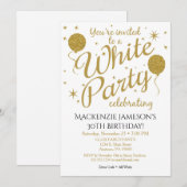 De nodiging van de witte Partij Al Witte Partij no Kaart (Voorkant / Achterkant)