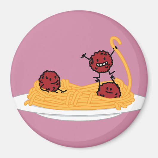 De noedels Italiaans voedsel van de spaghetti en Magneet (Voorkant)