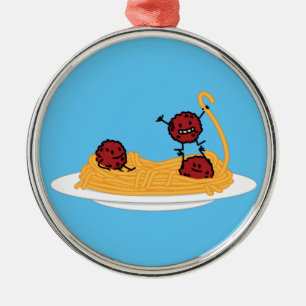 De noedels Italiaans voedsel van de spaghetti en Metalen Ornament