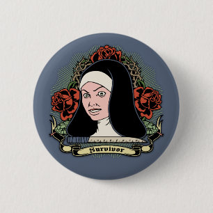 De Non van de overlevende Ronde Button 5,7 Cm