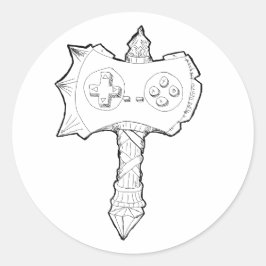 De Noob Slayer. Ronde Sticker