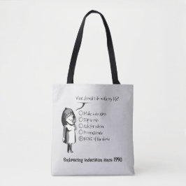 De noodoplossing van de chronische overdenker tote bag