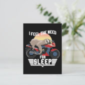 De noodzaak van slaapstand | Funny Sloth Briefkaart (Staand voorkant)