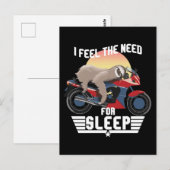 De noodzaak van slaapstand | Funny Sloth Briefkaart (Voorkant / Achterkant)