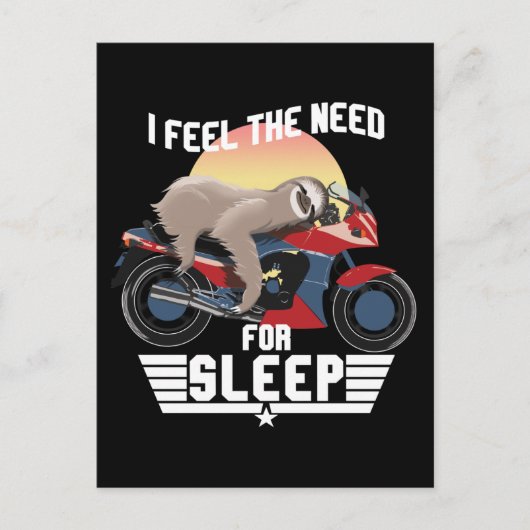 De noodzaak van slaapstand | Funny Sloth Briefkaart (Voorkant)