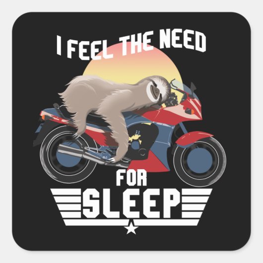 De noodzaak van slaapstand | Funny Sloth Vierkante Sticker (Voorkant)
