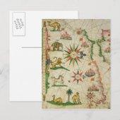 De Noord-Afrikaanse kust van een nautische atlas Briefkaart (Voorkant / Achterkant)