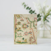 De Noord-Afrikaanse kust van een nautische atlas Briefkaart (Staand voorkant)