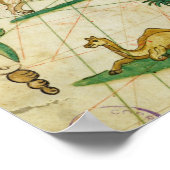 De Noord-Afrikaanse kust van een nautische atlas Poster (Hoek)