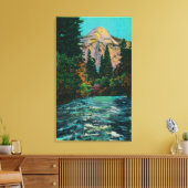 De Noord-Dome en de Merced rivier van de Happy Isl Canvas Afdruk (Insitu (Woonkamer))
