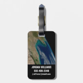 De noordelijke Golf van Mexico. Bagagelabel (Achterkant verticaal)