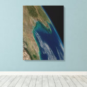 De noordelijke Golf van Mexico. Canvas Afdruk (Insitu (Houten vloer))