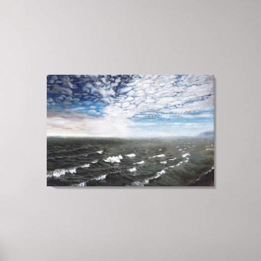 De Noordelijke IJszee: Canvas Standaard Grootte (Voorkant)