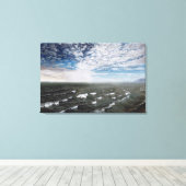 De Noordelijke IJszee: Canvas Standaard Grootte (Insitu (Houten vloer))