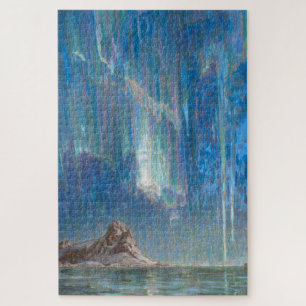 De noordelijke lichten uit Noord-Noorwegen (Aurora Legpuzzel
