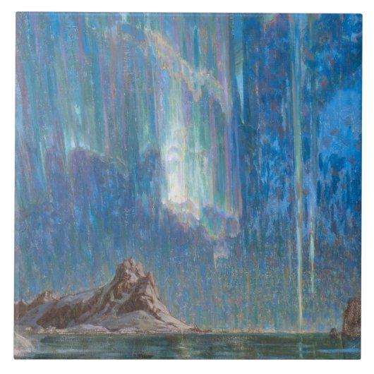 De noordelijke lichten uit Noord-Noorwegen (Aurora Tegeltje (Voorkant)