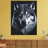 De Noordelijke Wolf Canvas Afdruk (Insitu (Woonkamer))