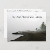 De noordkust van het meer van superieure Briefkaar Briefkaart (Voorkant / Achterkant)