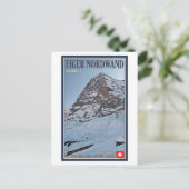 De noordmuur van de Eiger Briefkaart (Staand voorkant)