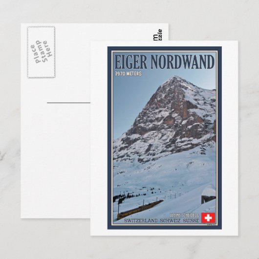 De noordmuur van de Eiger Briefkaart (Voorkant / Achterkant)