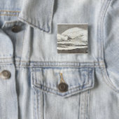 De Noordpool-expeditie Vierkante Button 5,1 Cm (In situ)