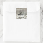 De Noordpool-expeditie Vierkante Sticker (Tas)