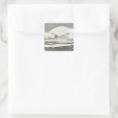 De Noordpool-expeditie Vierkante Sticker (Tas)