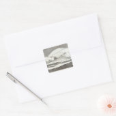 De Noordpool-expeditie Vierkante Sticker (Envelop)