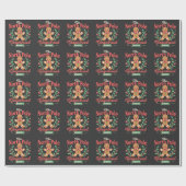 De Noordpool Gingerbread Bakery Kerstmis Cadeaupapier (Vlak)