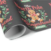 De Noordpool Gingerbread Bakery Kerstmis Cadeaupapier (Rol Hoek)