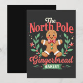 De Noordpool Gingerbread Bakery Kerstmis Kaart (Voorkant / Achterkant)