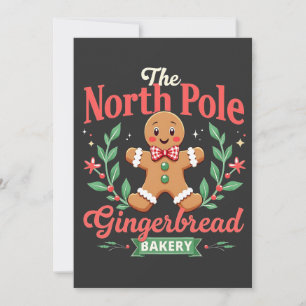 De Noordpool Gingerbread Bakery Kerstmis Kaart