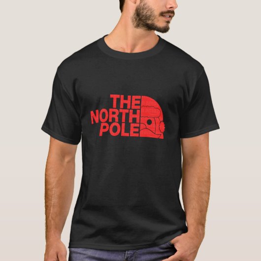 De Noordpool Grappige Kerstmis T-shirt (Voorkant)