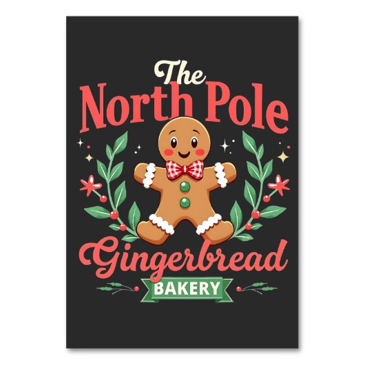 De Noordpool Kerstbakkerij Gingerbread Christmas Kaart (Voorkant)