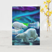De noordpool Polaire Beren & Wenskaarten van de Kaart (Gele Bloem)