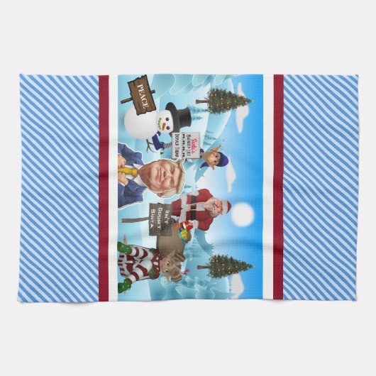 De Noordpool protesteert Trump Kitchen Theedoek (Horizontaal)