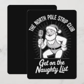 De Noordpool Strip Club Kerstman dansen Kaart (Voorkant / Achterkant)