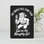 De Noordpool Strip Club Kerstman dansen Kaart (Staand voorkant)