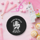 De Noordpool Strip Club Kerstman dansen Papieren Bordje (Feest)