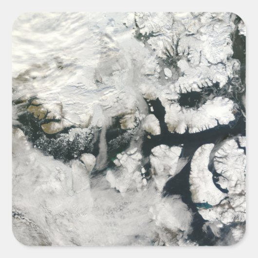 De Noordwestelijke Doorvaart 2 Vierkante Sticker (Voorkant)