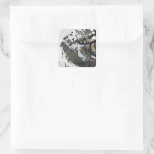 De noordwestpassage vierkante sticker (Tas)