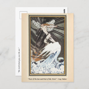 De noordwind gaat over het zee Kay Nielsen Briefkaart