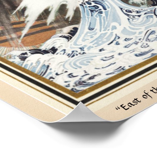 De noordwind gaat over het zee Kay Nielsen Poster (Hoek)