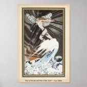 De noordwind gaat over het zee Kay Nielsen Poster (Voorkant)