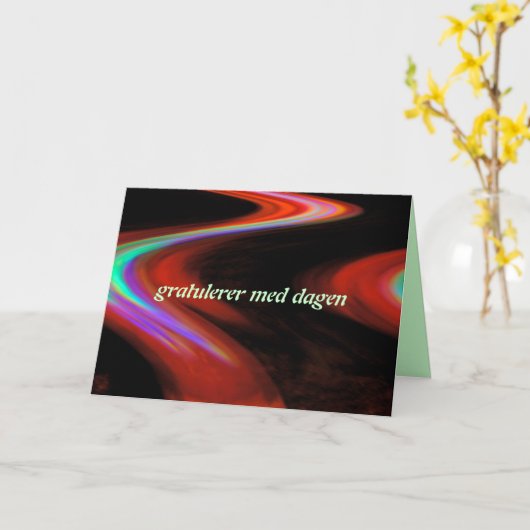 De Noorse Gelukkige Kaart van de Verjaardag (Gele Bloem)